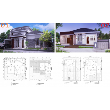 Gbr. Kerja Tipe 45 + RAB (lantai 1)